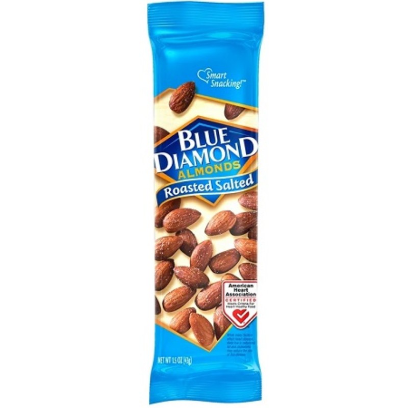 12x Blue Diamond Almonds Roasted Salted Flavor Nut Snack Bulk Bag Lot New 1.5oz