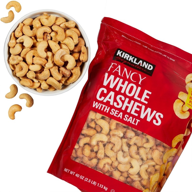 Kirkland Signature Whole Fancy Cashews Premium-Quality, 40 Ounce gallery