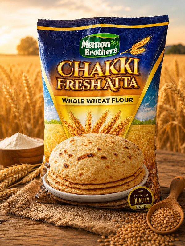 Chakki Fresh Atta Whole Wheat Flour 20lb Bag | 100% Whole Wheat |Memon Brothers