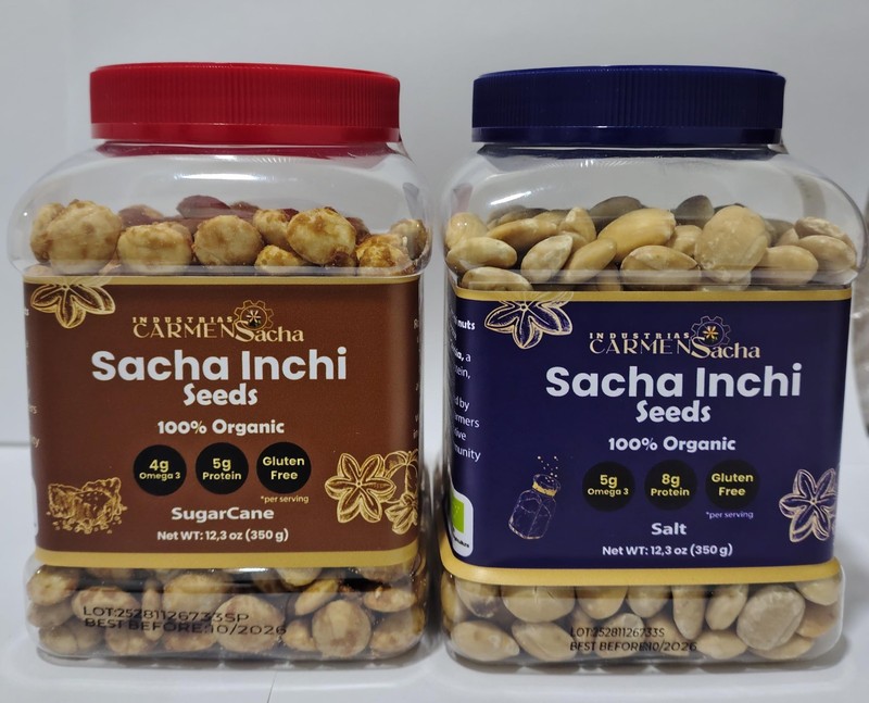 Industrias CarmenSacha – Sacha Inchi Nuts Duo – Panela Cane Sugar & Salt – 24…