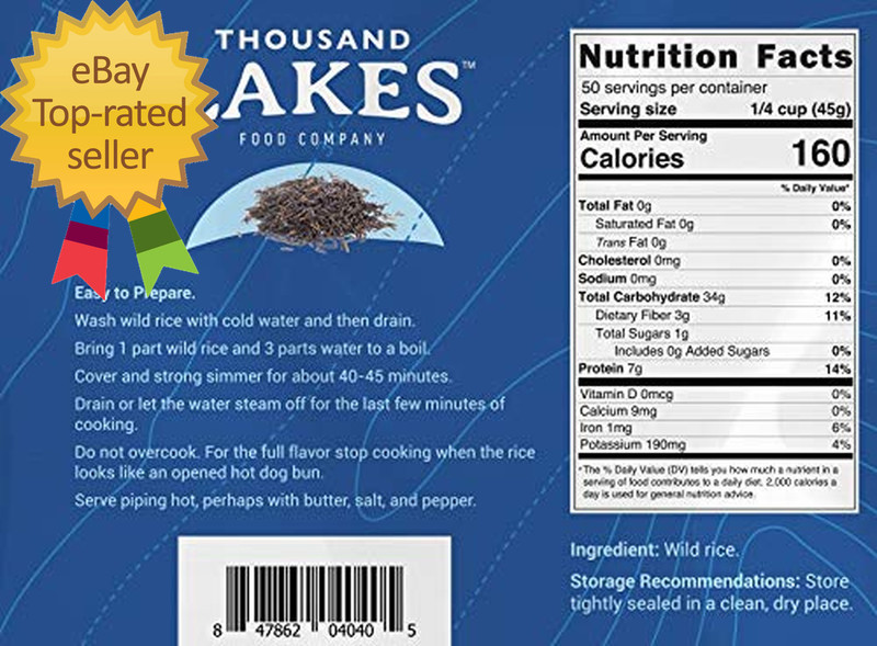 Minnesota Grown Wild Rice - Bulk - 5 Pounds | 100% All Natural gallery