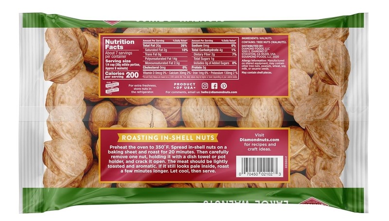 Raw Diamond In-Shell Walnuts, 16 OZ (Pack of 5) - Nutritious Family Treat gallery