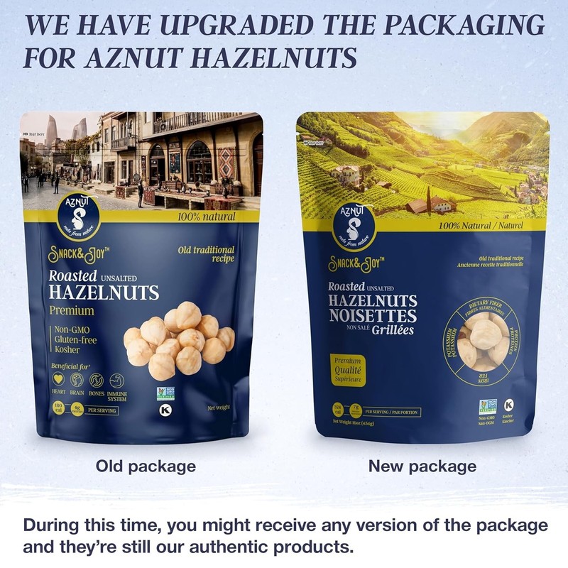 Roasted Hazelnuts - Non-GMO, Kosher & Gluten-Free, 16 oz Resealable Bag gallery