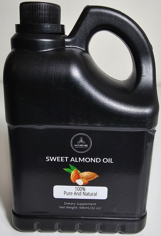 Naturevibe Botanicals Sweet Almond Oil 32 Ounces | 100% Pure and Natural | Great