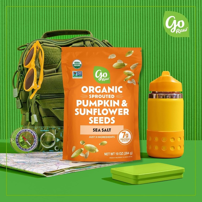 Go Raw Organic Sprouted Pumpkin & Sunflower Seeds, 10 oz, Sea Salted, Keto, Kosh gallery