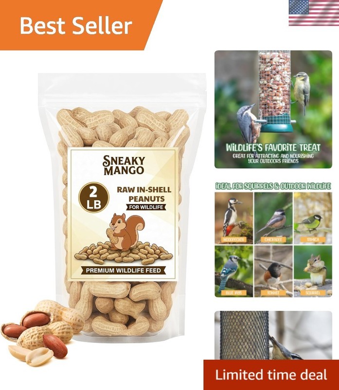 Quality Raw Peanuts in Shell - 2 Pounds – All-Natural Food for Squirrels, Dee...