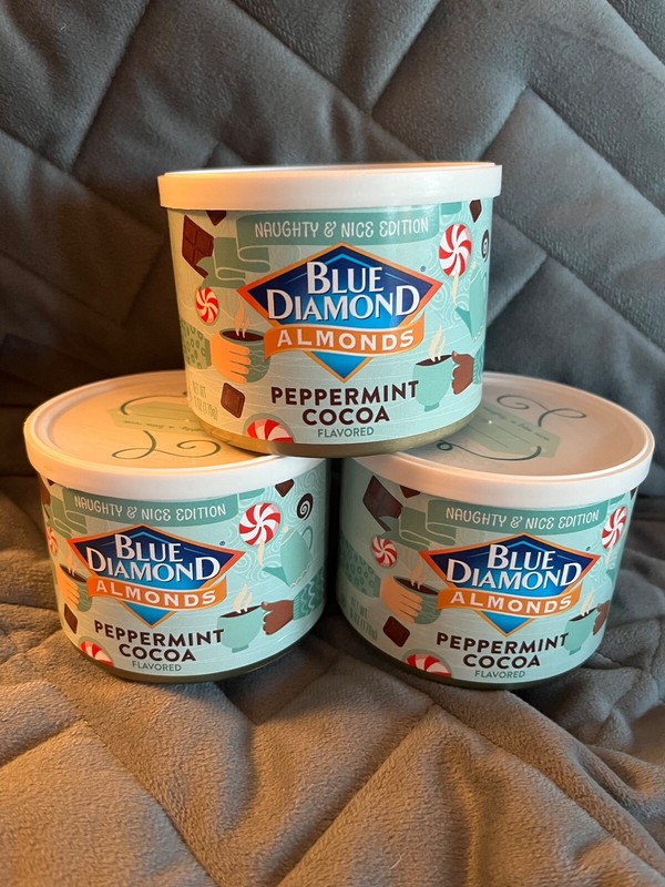 BLUE DIAMOND ALMONDS PEPPERMINT COCOA 6 OZ LIMITED EDITION – LOT OF 3 EXP 7/2025