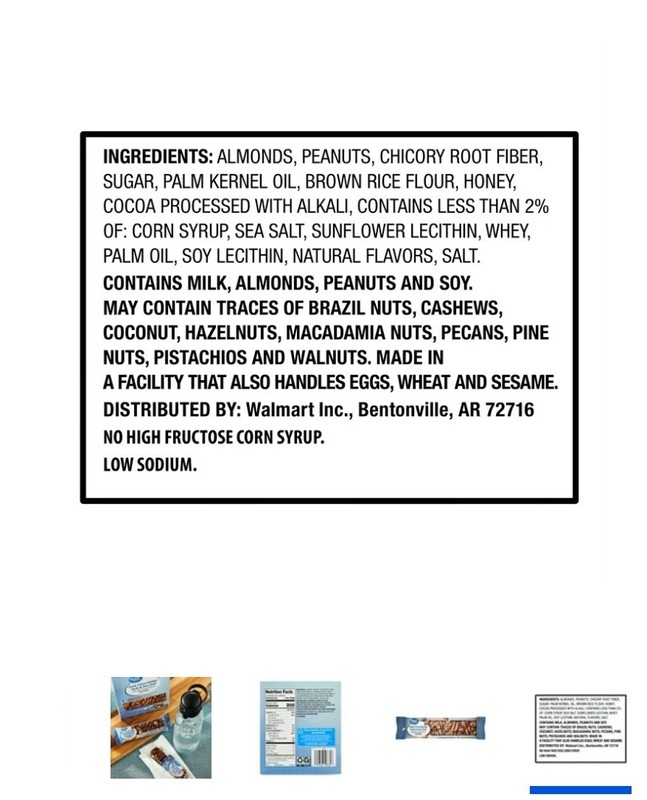 Great Value Dark Chocolatey Nuts & Sea Salt Nut Bars, 1.4 oz, 6 Count gallery