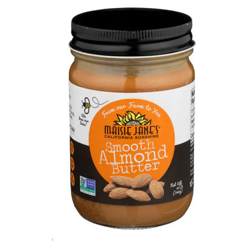 Almond Butter Dry Roasted Smooth 12 Oz(Case Of 6) By Maisie Janes
