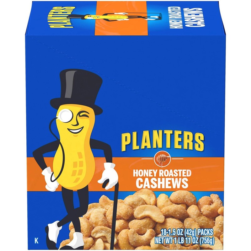 Honey Roasted & Salted Cashews, 1.5 Ounce (Pack Of 18)