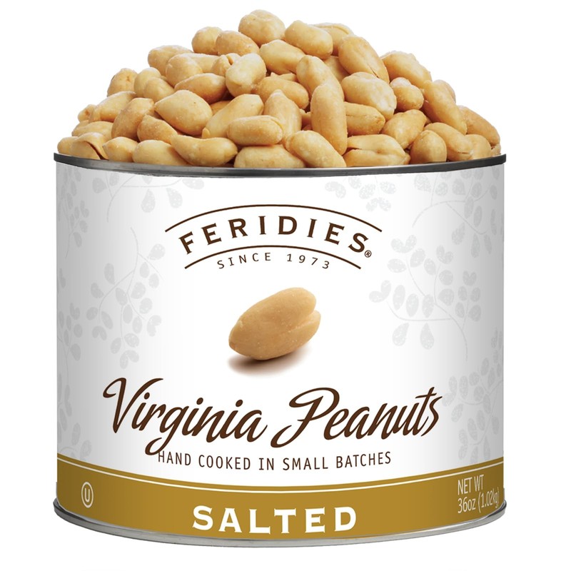 FERIDIES Extra Large Gourmet Virginia Salted Peanuts, Cooked in Pure Peanut O…
