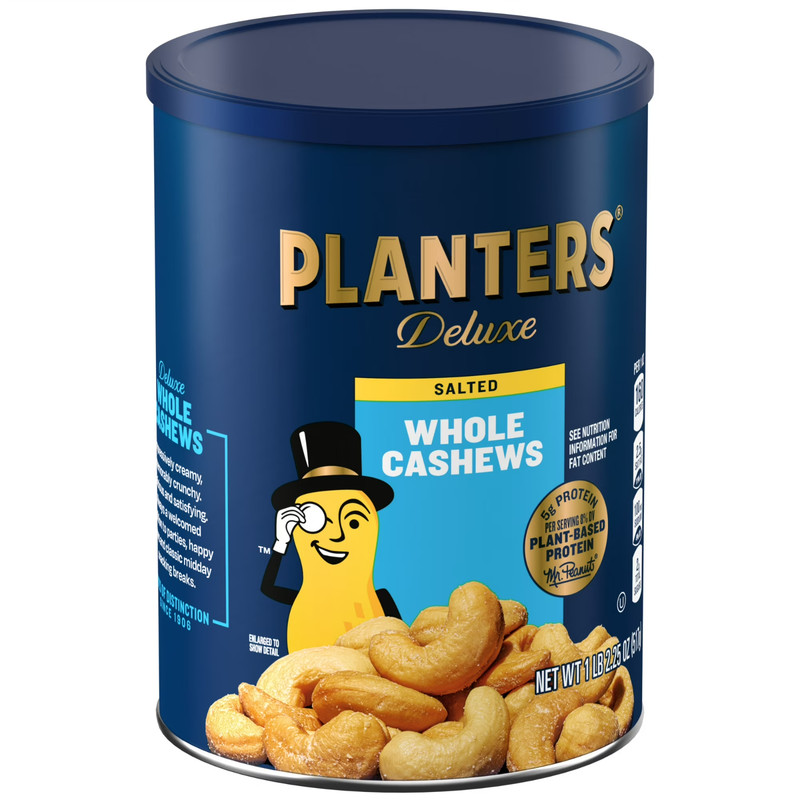 PLANTERS Deluxe Salted Whole Cashews,Plant Based Protein, 18.25 oz Free Ship gallery
