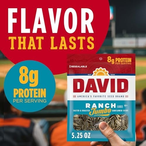 Jumbo Sunflower Seeds Ranch Flavor 5.25 oz Bag Salted Roasted Keto Snack gallery