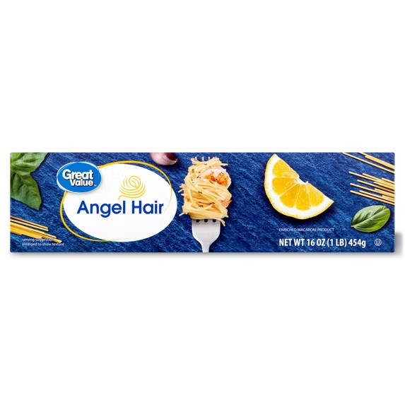(5 pack) Great Value Angel Hair, 16 oz, Shelf Stable