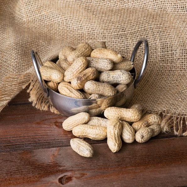 Hampton Farms Bulk Supply 25 lb. Gluten Free Roasted Unsalted In-Shell Peanuts