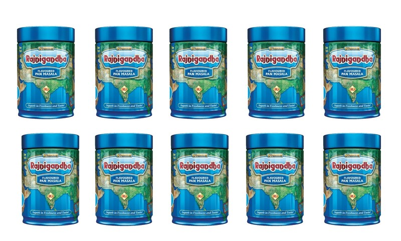 Rajnigandha Pan Masala Flavoured Premium Smart Pocket Pack 100g X 10 Tin Dabba
