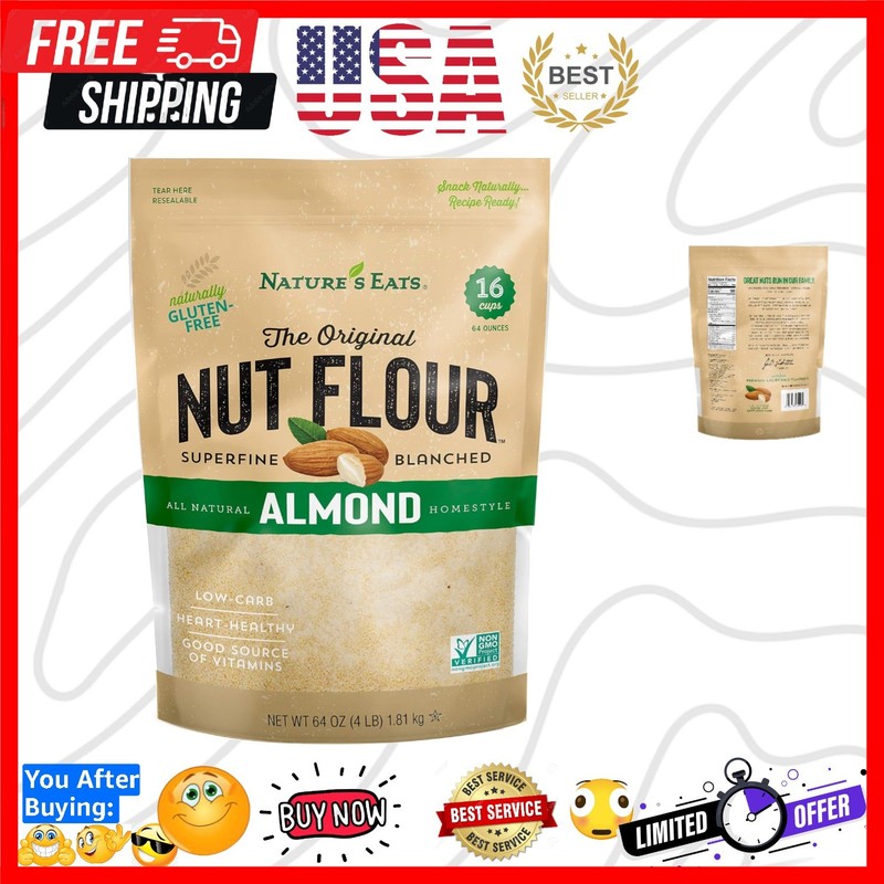 Nature’s Eats Blanched Almond Flour, 64 Ounce