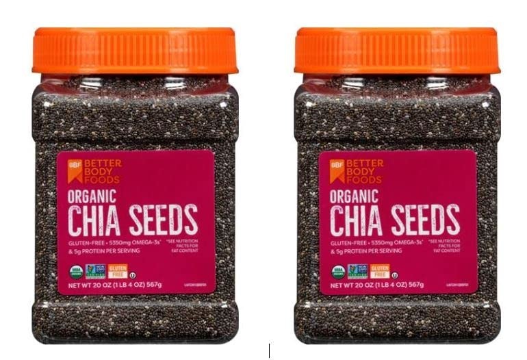 Better Body Foods, Organic Chia Seeds with Calcium, Iron, Potassium, Omega-3s