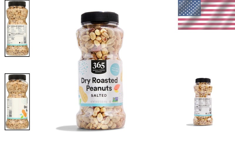 16 Ounce Dry Roasted & Lightly Salted Peanuts - Snack in Resealable Jar gallery