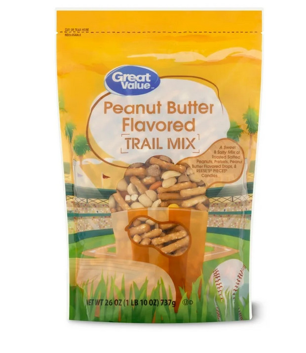 Great Value Peanut Butter Flavored Trail Mix Made with Reese’s Pieces, 26 oz