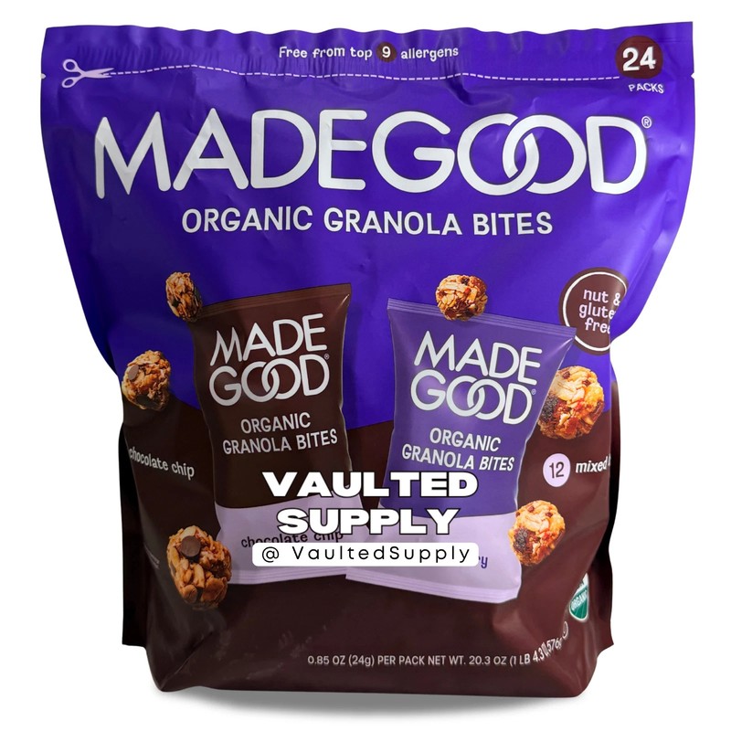 MadeGood Organic Granola Minis 24 ct Gluten Free Snack Bars Bulk Pack gallery