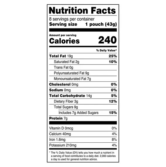 Great Value Omega-3 Trail Mix Snack Packs Nuts Dried Fruit 1.5oz 8 Count gallery