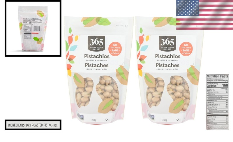 Health-Conscious 10 Oz Pistachios - Roasted, Unsalted, Packed Fresh, 2x10 Oz gallery