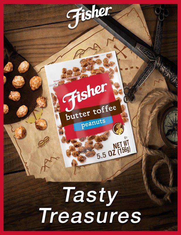 Fisher Snack Butter Toffee Peanuts, 5.5 oz Pack of 6, No Artificial Flavors gallery
