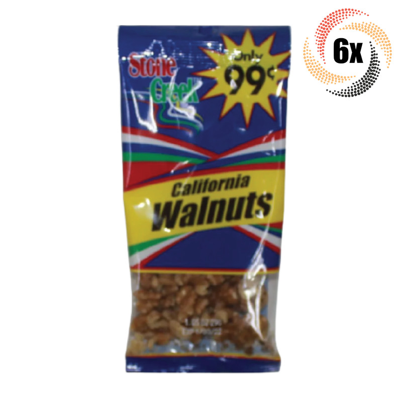6x Bags Stone Creek High Quality California Walnuts | 1.05oz | Fast Shipping