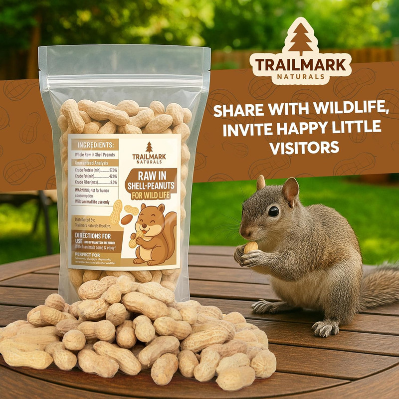 Raw In Shell Peanuts for Squirrels Birds & Wildlife 2 Pack 10 lbs USA gallery