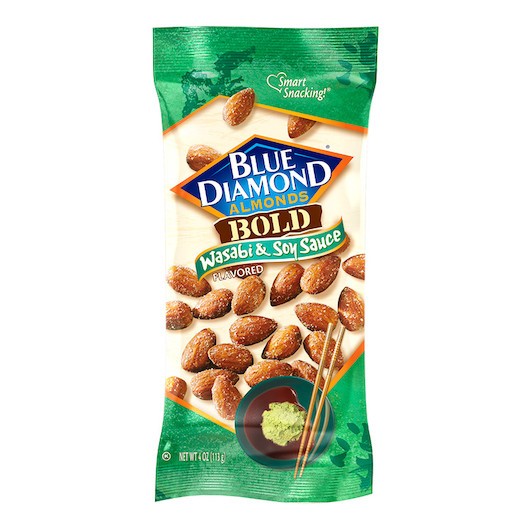 Blue Diamond Almonds Wasabi & Soy Sauce, 4 Ounce, 72 Per Case