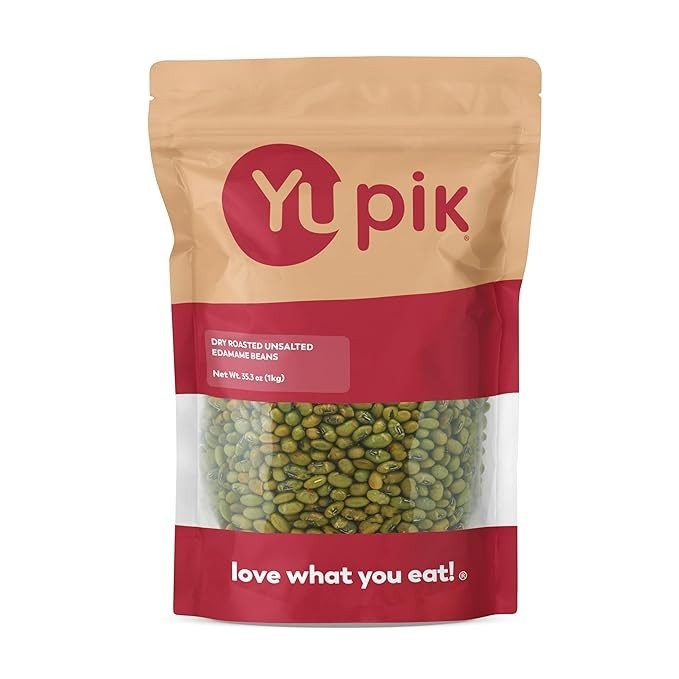 Dry Roasted Unsalted Edamame Beans 2.2 lb Pack of 2