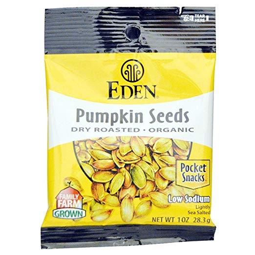 Eden Organic Pumpkin Seeds Dry Roasted and Salted, 1 oz