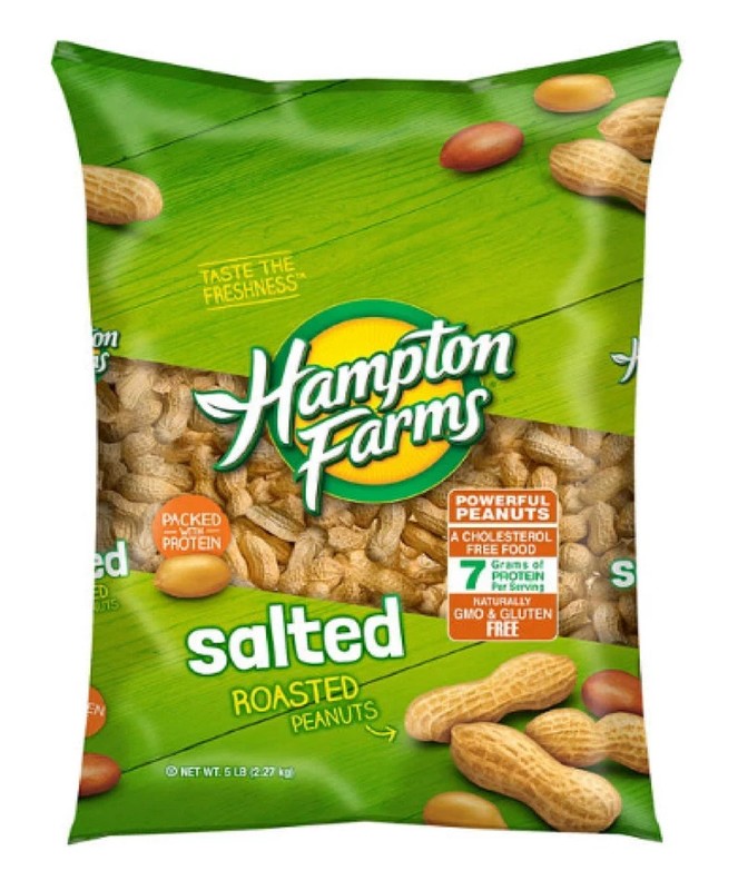 2 PACK - Hampton Farms Salted In-Shell Peanuts - 5 lbs (Total 10 lbs) gallery