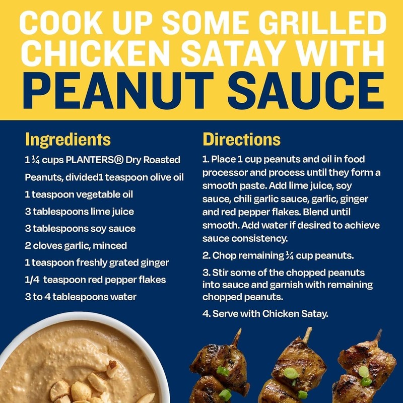 Delicious Dry Roasted Peanuts with Sea Salt - 34.5 oz Jars, Cholesterol Free gallery