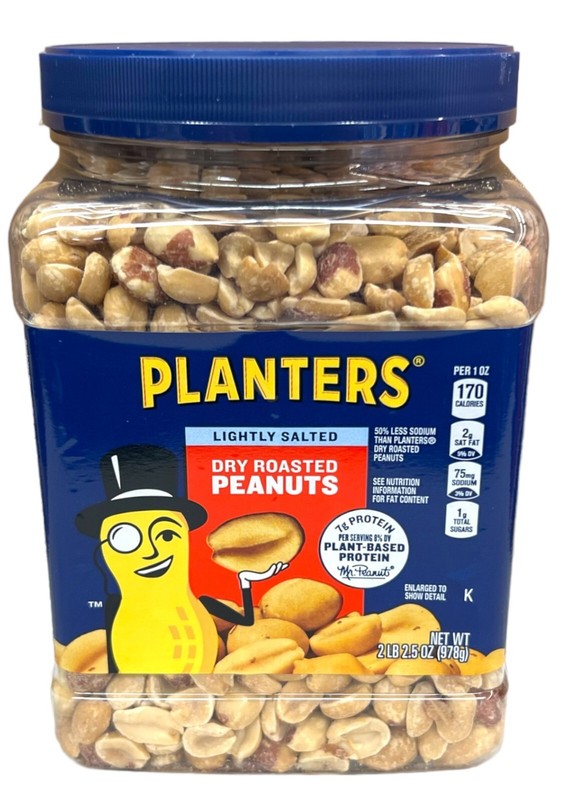 Planters Dry Roasted Lightly Salted Peanuts 34.5 oz