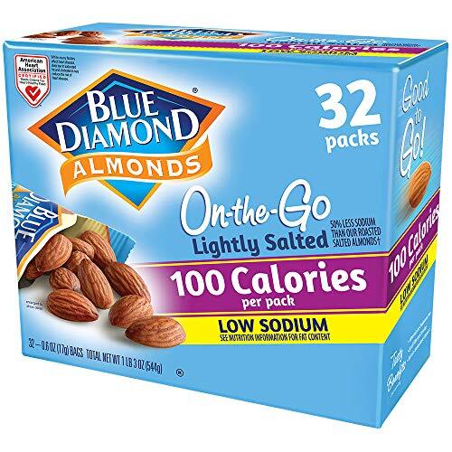 NUTS, Low Sodium Lightly Salted Snack Nuts, 100 Calorie Packs,0.6 OZ(Pack of 32)