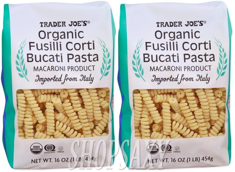 2X Packs Trader Joe's Organic Fusilli Corti Bucati Pasta Marcaroni 16 oz each X2