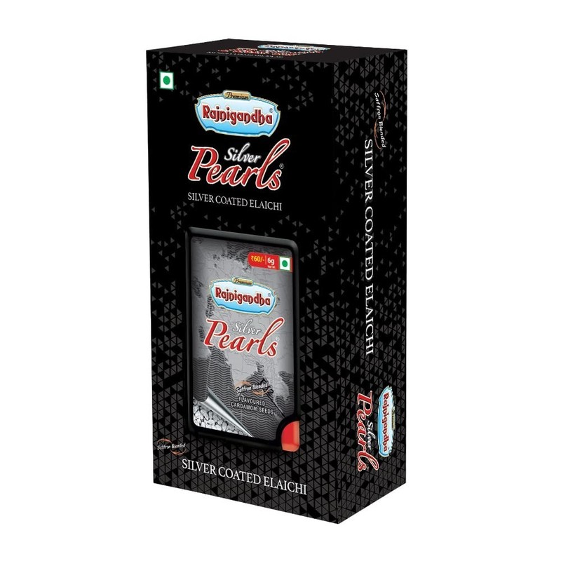 Rajnigandha Silver Pearls Elaichi Mint Mouth Freshener Travel Pack x5