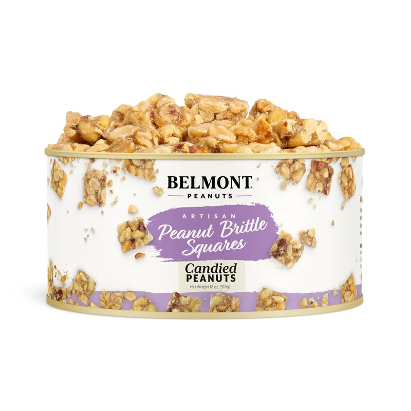 Belmont Peanuts Gourmet Peanut Brittle Candied Peanuts, 18 oz 1 Pack – No Pre…
