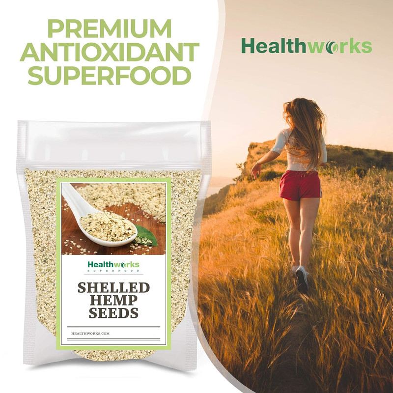 Healthworks Shelled Hemp Seeds 32 Oz - Omega 3 6 Protein Fiber gallery