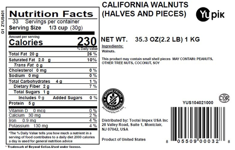 Raw California Walnuts, Halves & Pieces, 2.2 Lb (35.2 Oz), Kosher, Gluten-Free, gallery