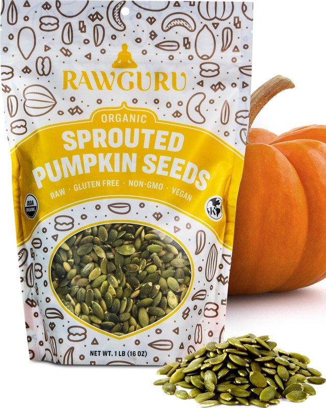 Organic Sprouted Pumpkin Seeds – Pumpkin Seeds to Eat – 16 oz, Pack of 1
