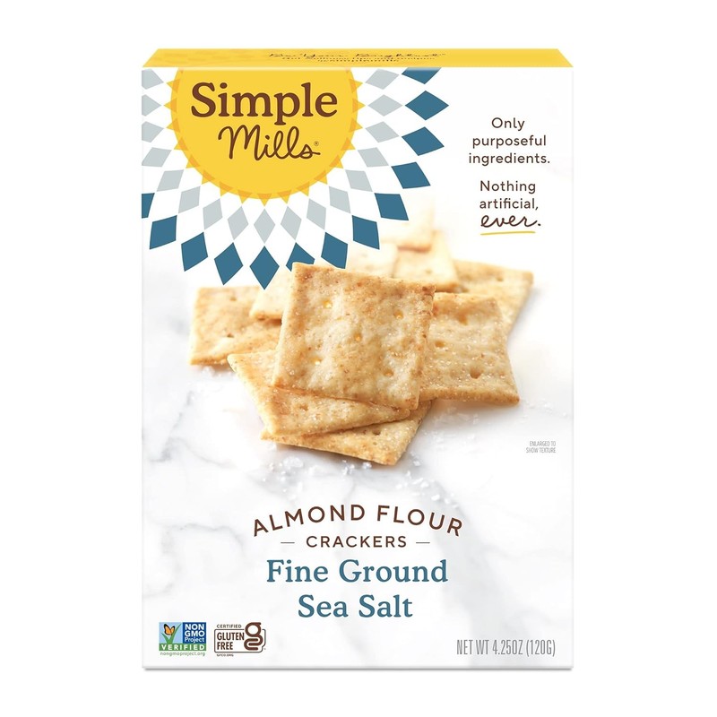 Simple Mills Almond Flour Crackers Fine Sea Salt Gluten Free 4.25