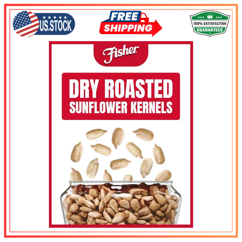 Fisher Dry Roasted Sunflower Seeds Sea Salt 7.25 oz Gluten Free No Sugar Added gallery