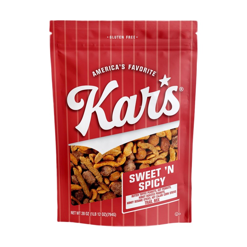 Kar’s Nuts Sweet 'N Spicy Trail Mix, 28 oz – Resealable 28 Ounce (Pack of 1)