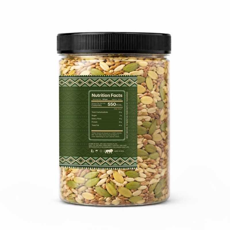 LILA DRY FRUITS Superseed Mix 500g |Chia Pumpkin Sunflower Watermelon Flax Seeds gallery