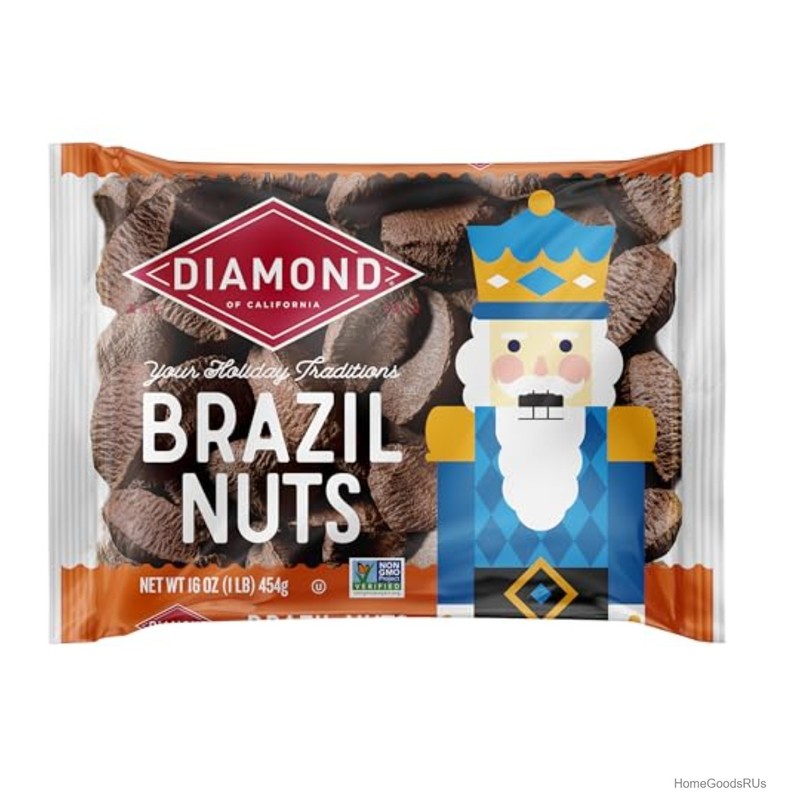 In-Shell Brazil Nuts 16 Ounce Bag Kosher Non-GMO No Cholesterol Snack Nutritious