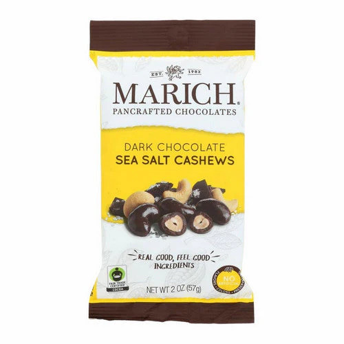 Dark Chocolate Sea Salt Cashews 2 Oz(Case Of 12) By Marich