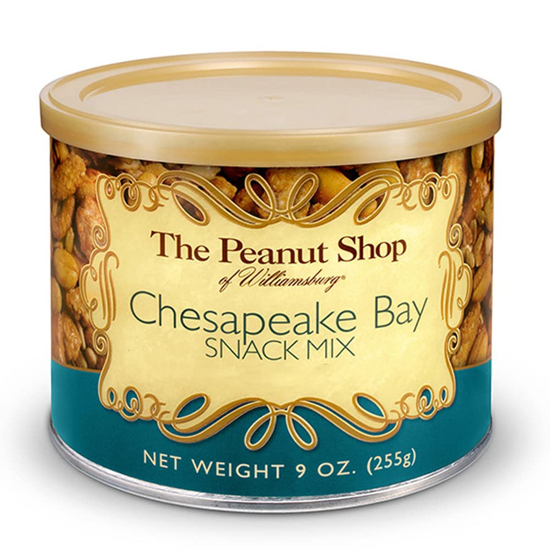 Chesapeake Bay Snack Mix with Virginia Peanuts, 9 Oz Tin